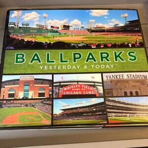 Ballparks Yesterday & Today Hardcover Book | Baseball Stadium History Book